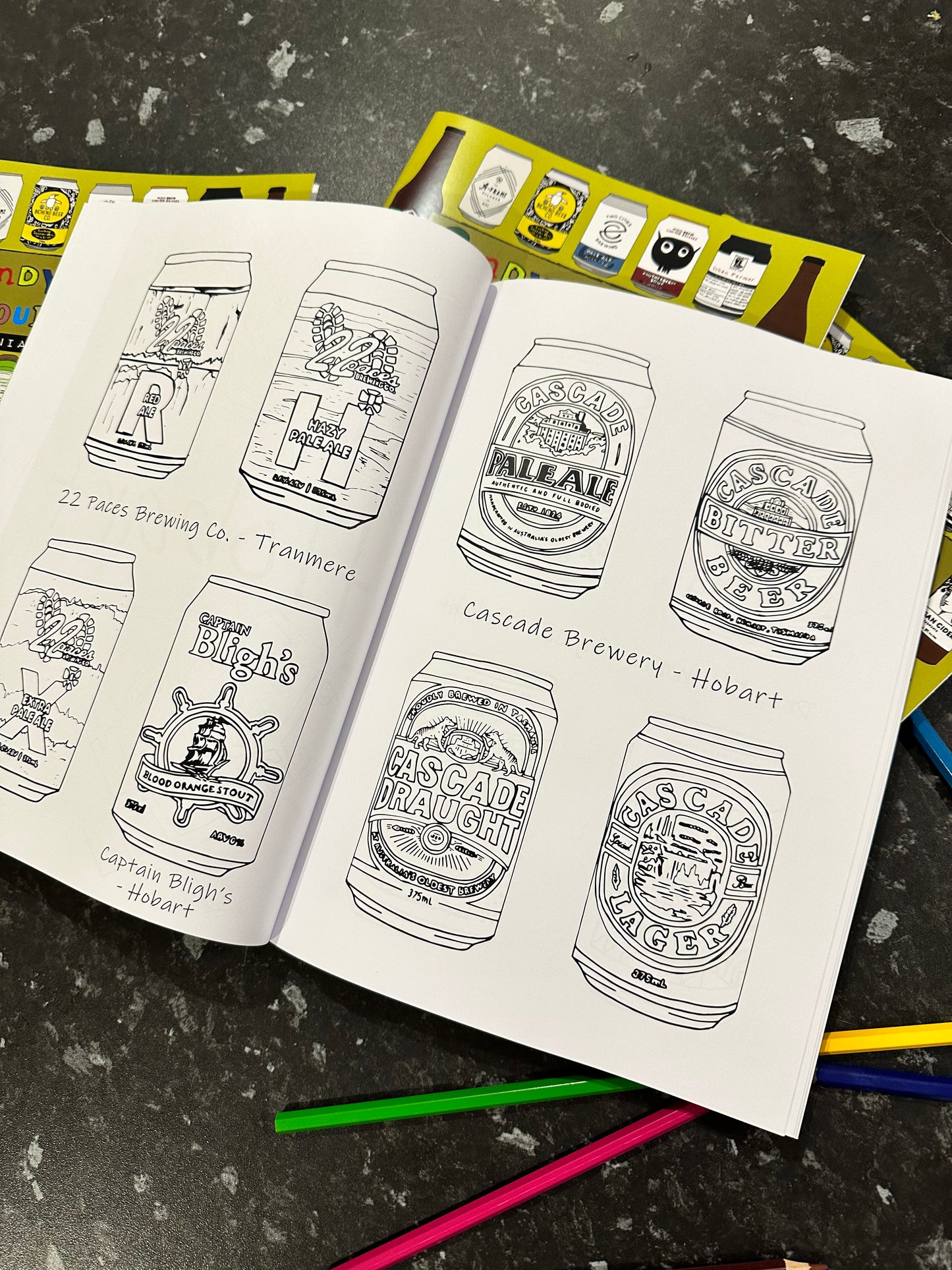 Candy Warhol’s Colouring Cans - Tasmania Edition